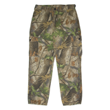 Realtree Camouflage Cargo Mens Twill Trousers Brown Regular Straight W36 L30