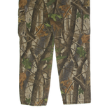 Realtree Camouflage Cargo Mens Twill Trousers Brown Regular Straight W36 L30