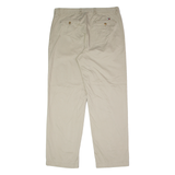 TOMMY HILFIGER Chino Mens Twill Trousers Beige Straight 90s W36 L32