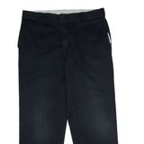 DICKIES Workwear Mens Twill Trousers Black Regular Straight W36 L30