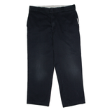 DICKIES Workwear Mens Twill Trousers Black Regular Straight W36 L30