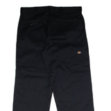 DICKIES Workwear Mens Twill Trousers Black Loose Straight W38 L30
