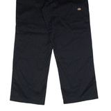 DICKIES Workwear Mens Twill Trousers Black Loose Straight W38 L30