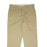DICKIES Workwear Mens Twill Trousers Beige Regular Straight W40 L30
