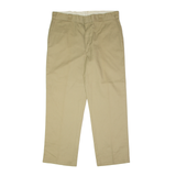 DICKIES Workwear Mens Twill Trousers Beige Regular Straight W40 L30