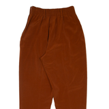 Pleated Womens Trousers Brown Regular Mom W24 L26