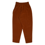Pleated Womens Trousers Brown Regular Mom W24 L26