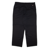 DICKIES Workwear Mens Trousers Black Relaxed Straight W38 L30