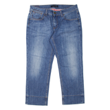 TOMMY HILFIGER Cropped Womens Jeans Blue Regular Straight Stone Wash W30 L23