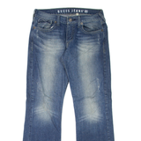 GUESS Falcon Womens Jeans Blue Relaxed Bootcut Stone Wash W33 L33