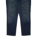 TRUE RELIGION Lizzy Crop Womens Jeans Blue Regular Tapered Stone Wash W32 L25