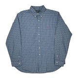 Ralph Lauren Checked Shirt - 2XL Blue Cotton