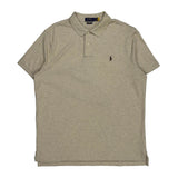 Polo By Ralph Lauren Slim Fit Polo Shirt - XL Beige Cotton