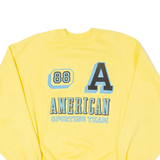 AMERICAN SPORTING TEAM Mens Sweatshirt Yellow Crew Neck USA M