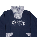 Greece Mens Sweatshirt Blue 1/4 Zip XL