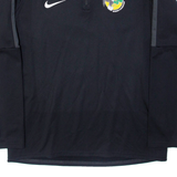 NIKE Fc Courtepin Mens Sweatshirt Black 1/4 Zip XL