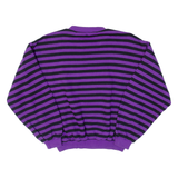 Striped Skydiving Mens Sweatshirt Purple Crew Neck S