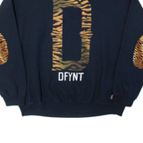 DFYNT Tiger Print Mens Sweatshirt Black Crew Neck 2XL