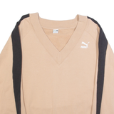 PUMA Mens Sweatshirt Brown V-Neck M