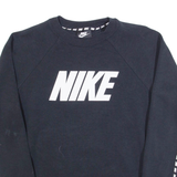NIKE Womens Sweatshirt Black Crew Neck S