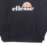 ELLESSE Oversized Womens Sweatshirt Black Crew Neck XS
