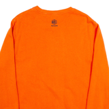 REEBOK Oversized Mens Sweatshirt Orange Crew Neck XS