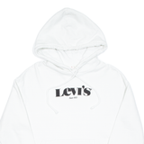 LEVI'S Mens White Hoodie S