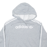 ADIDAS Cropped Womens Grey Hoodie UK 4