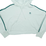 ADIDAS Cropped Womens Green Hoodie UK 10