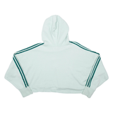 ADIDAS Cropped Womens Green Hoodie UK 10