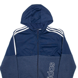 ADIDAS Mens Blue Hoodie Full Zip S