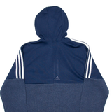 ADIDAS Mens Blue Hoodie Full Zip S