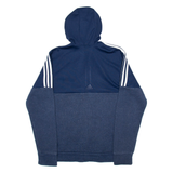 ADIDAS Mens Blue Hoodie Full Zip S