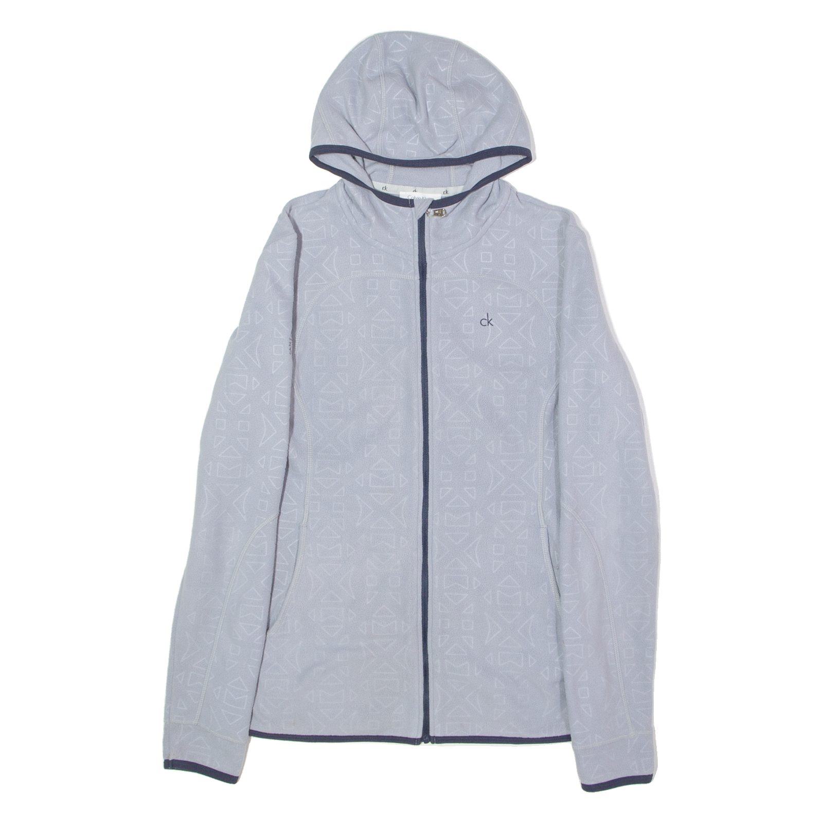 CALVIN KLEIN San Lorenzo Golf Club Algarve Fleece Womens Grey Hoodie UK 10