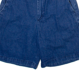 RIDERS CASUAL Womens Denim Shorts Blue Relaxed XS W26