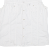 TEDDYS Mens Plain Shirt White Sleeveless L