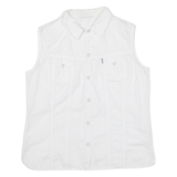 TEDDYS Mens Plain Shirt White Sleeveless L
