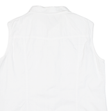TEDDYS Mens Plain Shirt White Sleeveless L