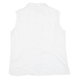 TEDDYS Mens Plain Shirt White Sleeveless L