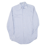 Slim Fit Mens Shirt Blue Crazy Pattern Long Sleeve M