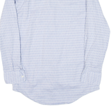 Slim Fit Mens Shirt Blue Crazy Pattern Long Sleeve M