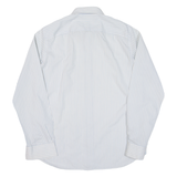 Mens Formal Shirt Blue Striped Long Sleeve M