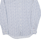 TOMMY HILFIGER Slim Fit Mens Shirt Blue Paisley Long Sleeve M