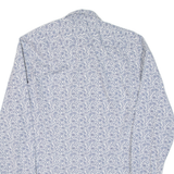 TOMMY HILFIGER Slim Fit Mens Shirt Blue Paisley Long Sleeve M