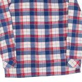 FRIENDSHIP Mens Flannel Shirt Red Check Long Sleeve M