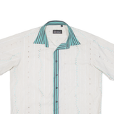 LA ROSE Mens Shirt Beige Crazy Pattern XL