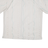 LA ROSE Mens Shirt Beige Crazy Pattern XL