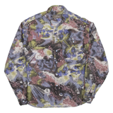 CUSTOM Mens Shirt Purple Crazy Pattern Long Sleeve S
