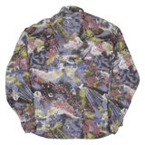 CUSTOM Mens Shirt Purple Crazy Pattern Long Sleeve S