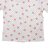 HAWAI Mens Shirt White Crazy Pattern M